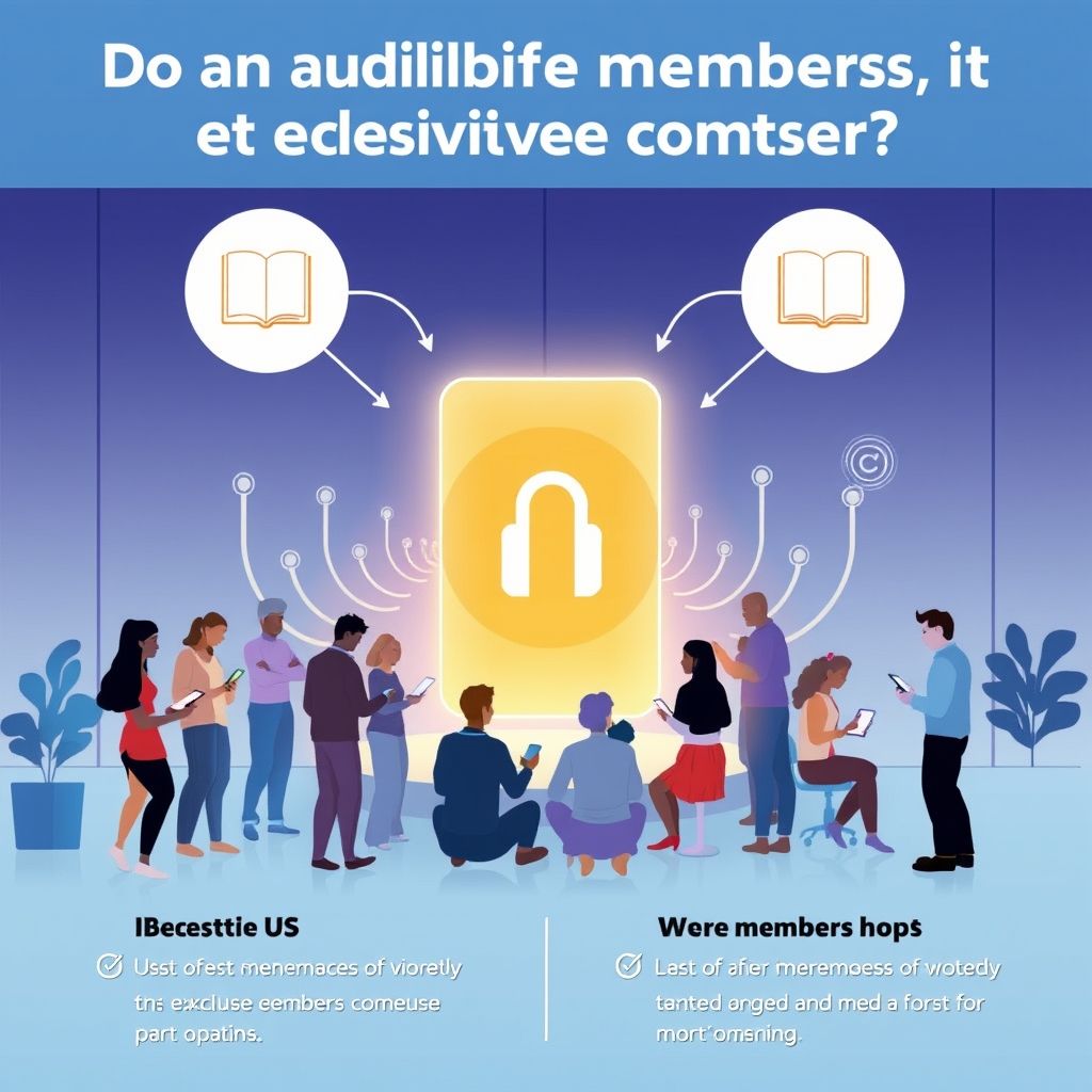 Illustration about Audible exclusive content access