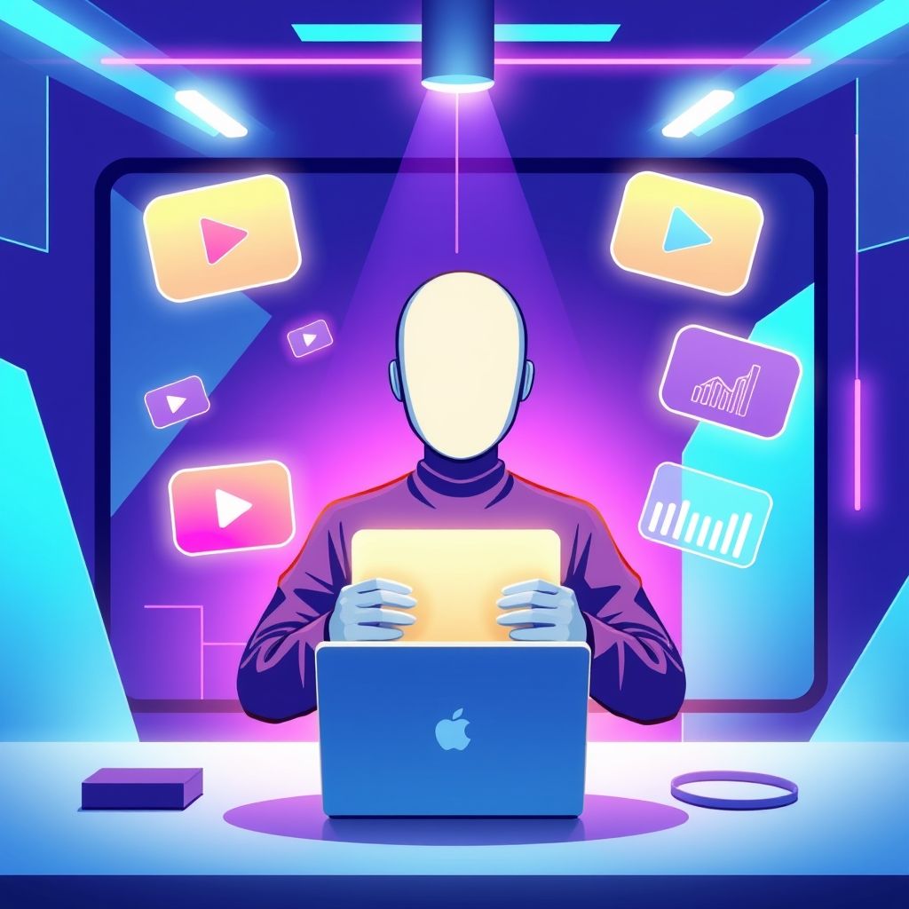 Illustration about faceless youtube shorts
