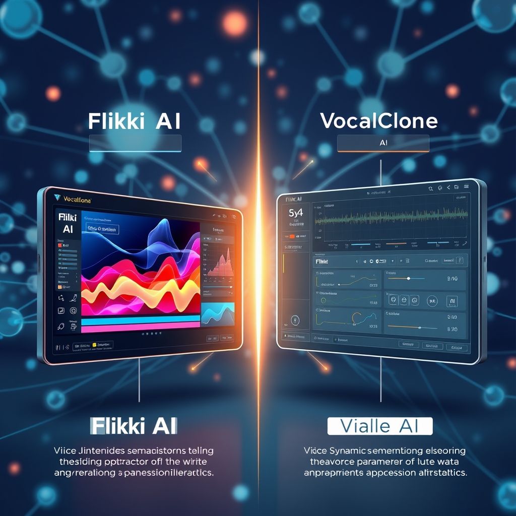 Illustration about Fliki AI vs VocalClone AI video integration