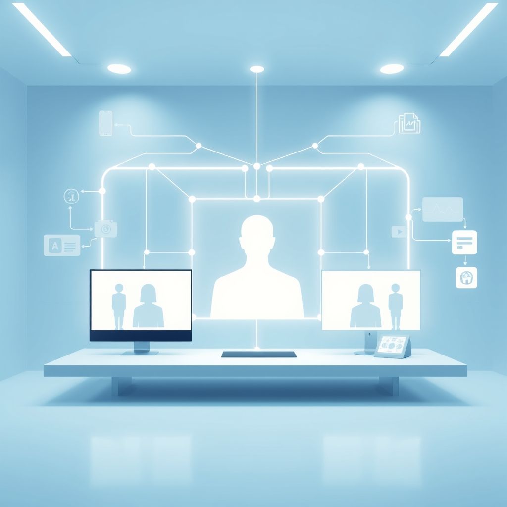 Illustration about How does AI assist in creating faceless videos