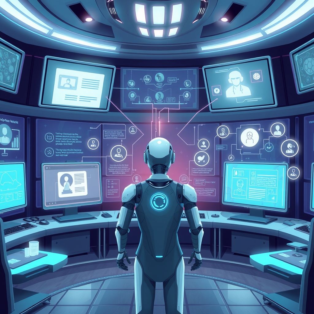 Illustration about How does AI handle storytelling in faceless videos