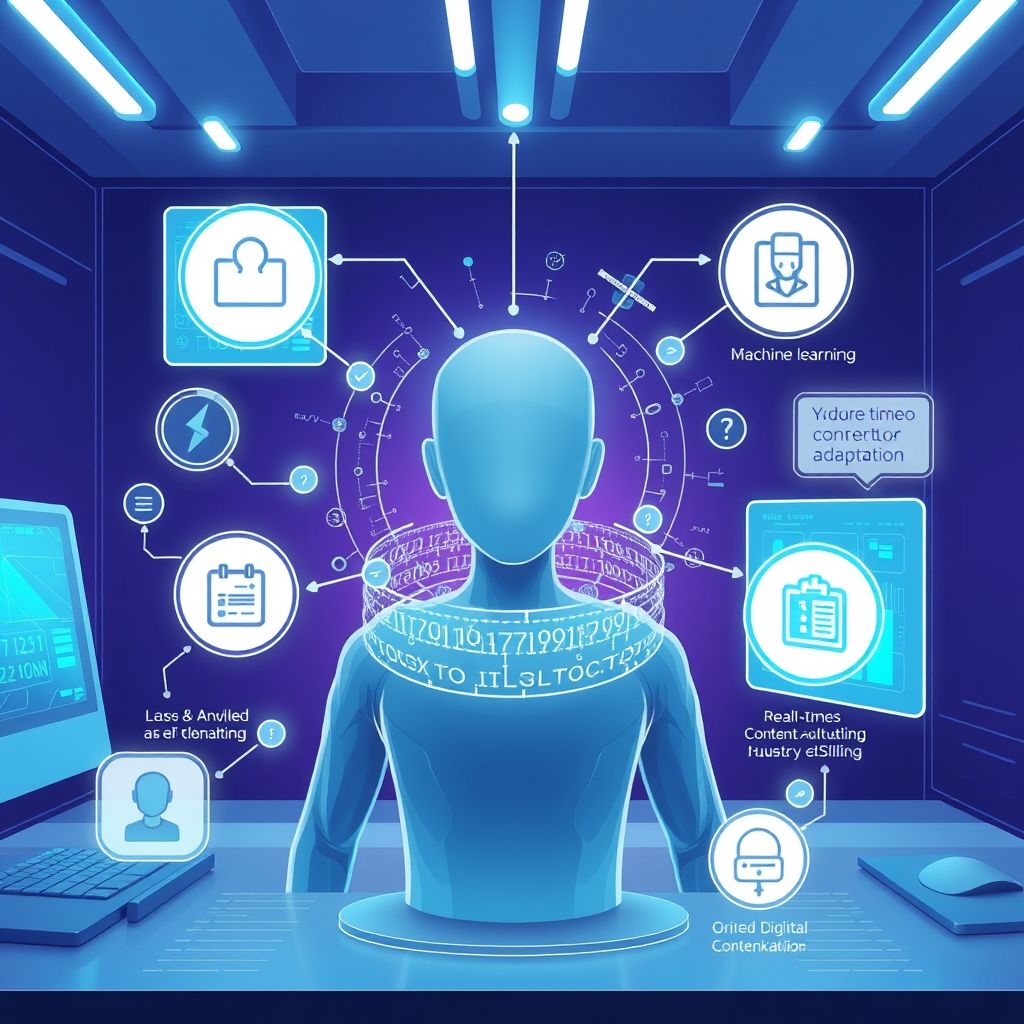 Illustration about How does AI personalize faceless video content