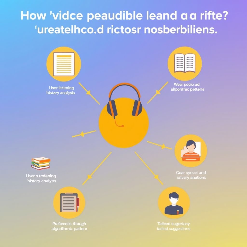 Illustration about how does audible curate personalized recommendations for users