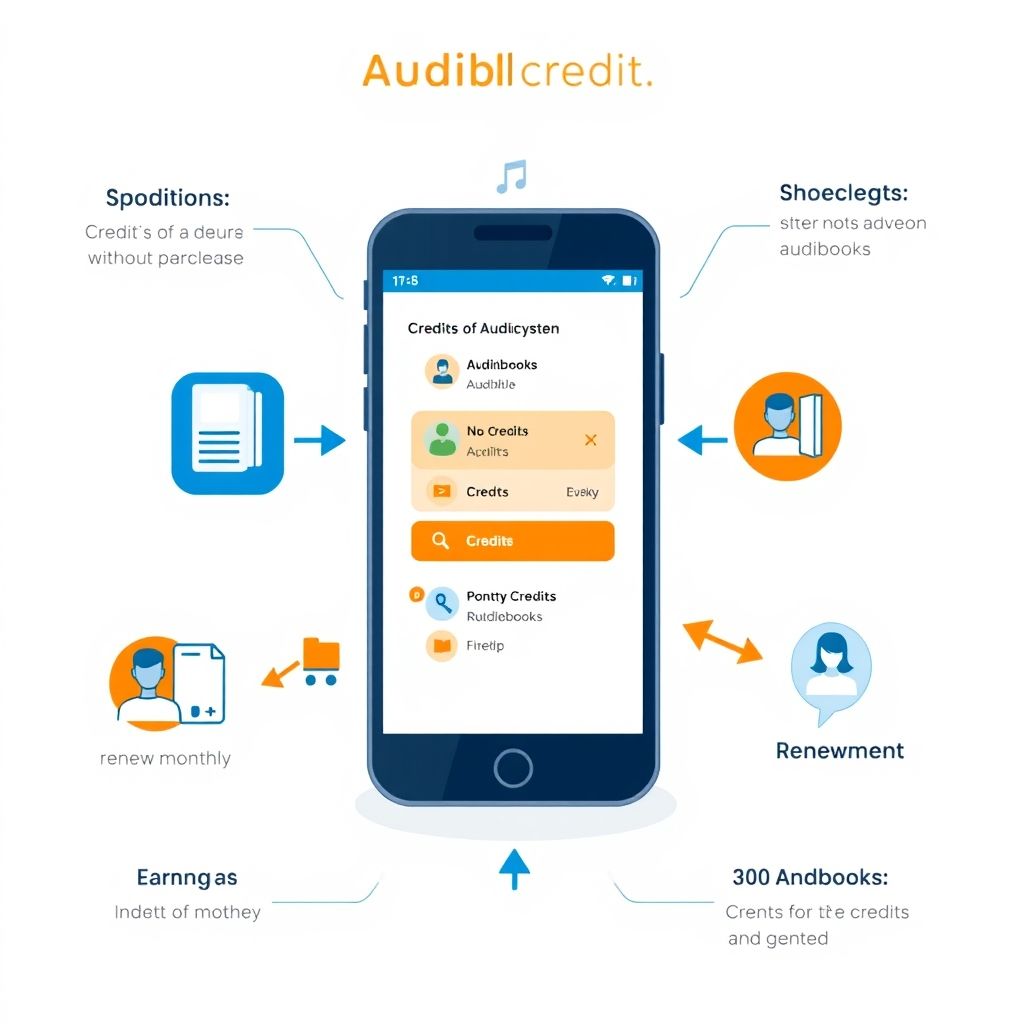 Illustration about how does audibles credit system work