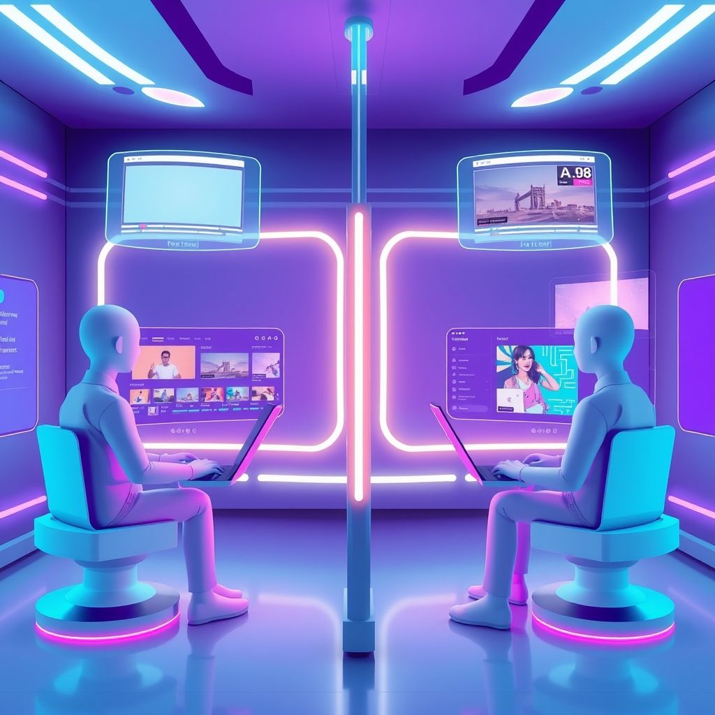 Illustration about How does ProClip Ai compare to Canva for faceless video creation