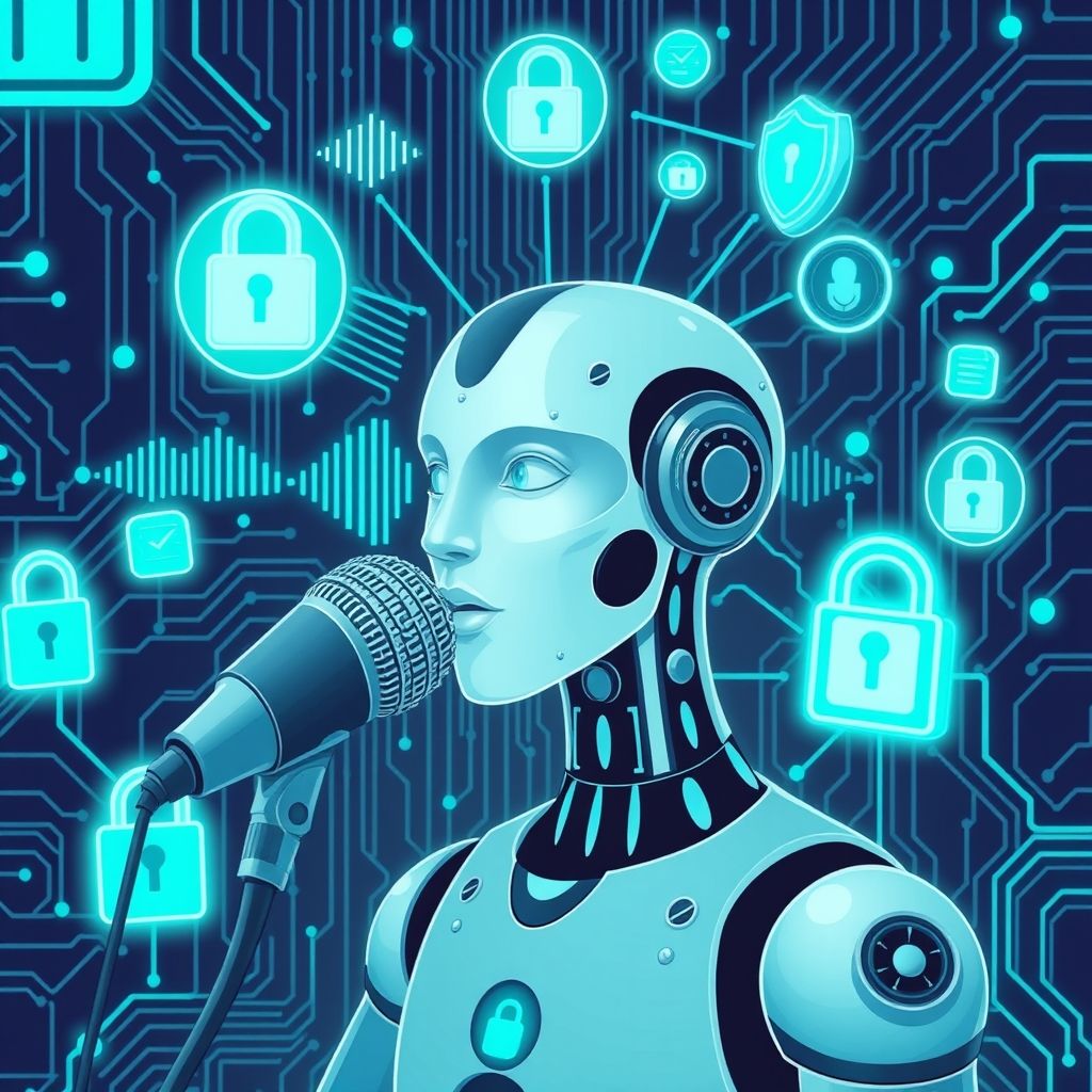 Illustration about How secure is AI voice cloning