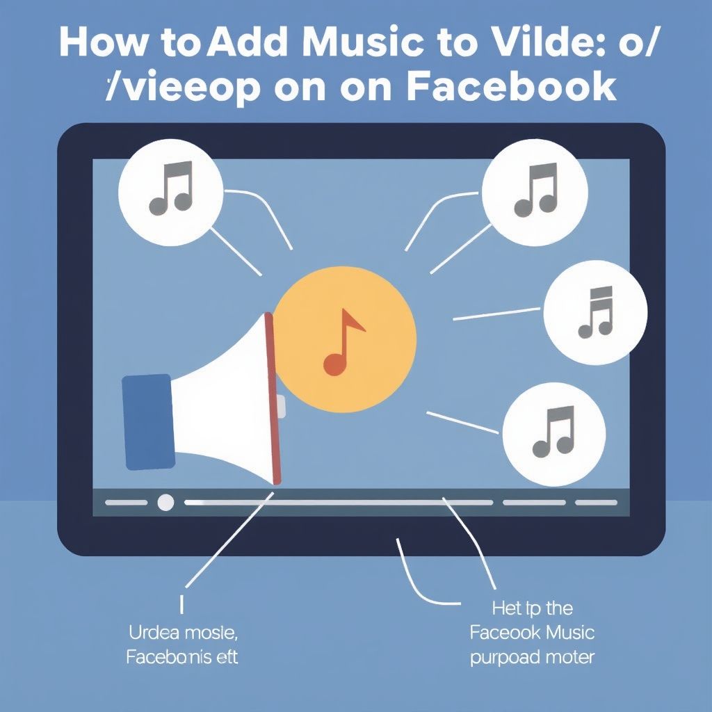 Illustration about how to add music to videos on facebook