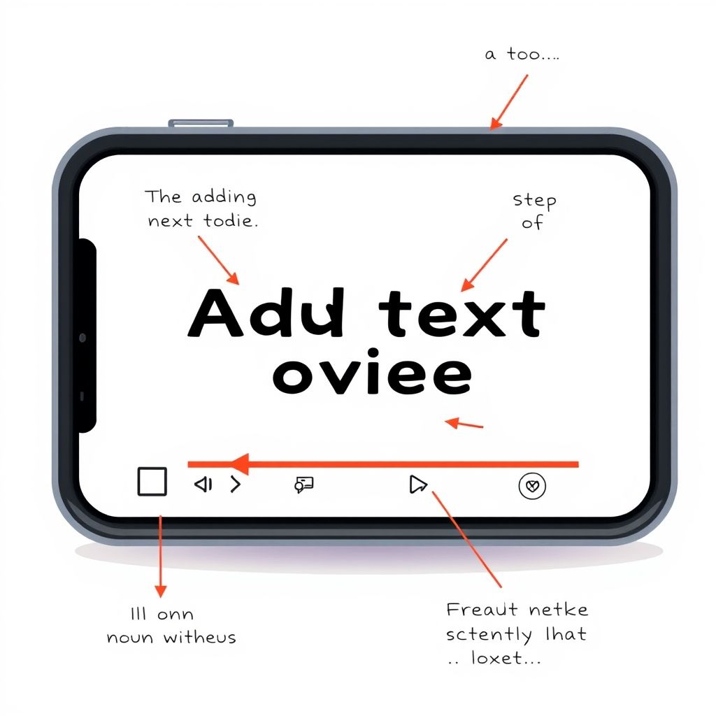 Illustration about how to add text to video on iphone free