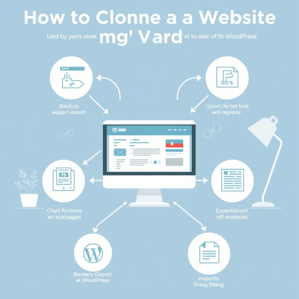 Illustration about how to clone a website in wordpress