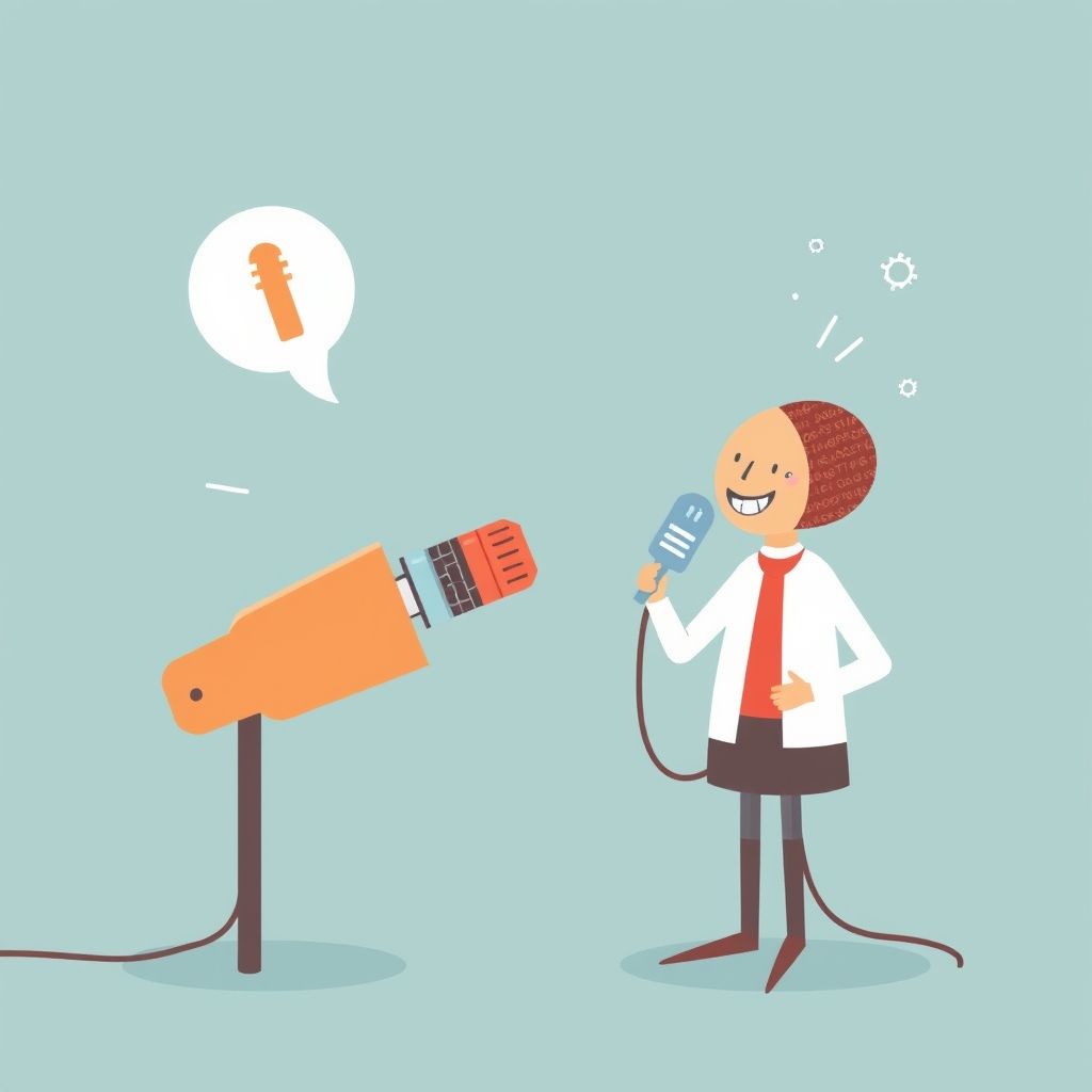 Professional voice cloning technology illustration