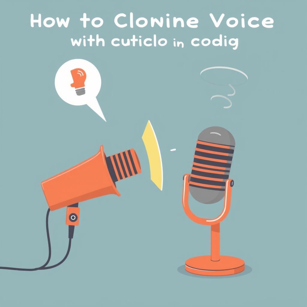 Illustration about How to clone voice without coding