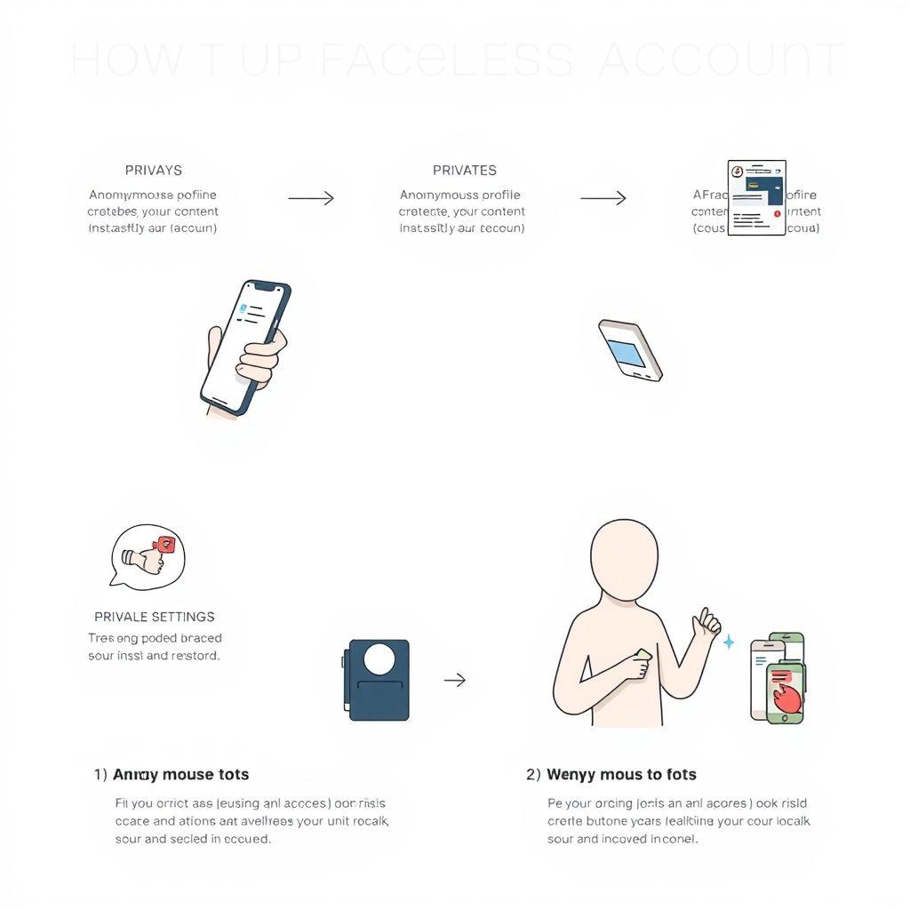 Illustration about how to create a faceless instagram account