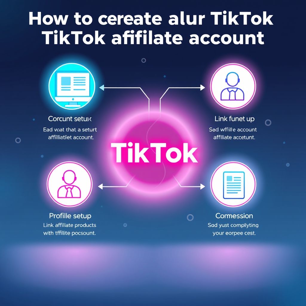 Illustration about how to create a tiktok affiliate account