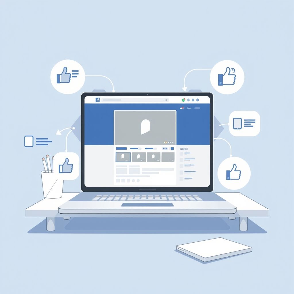 Illustration about how to create a video in facebook