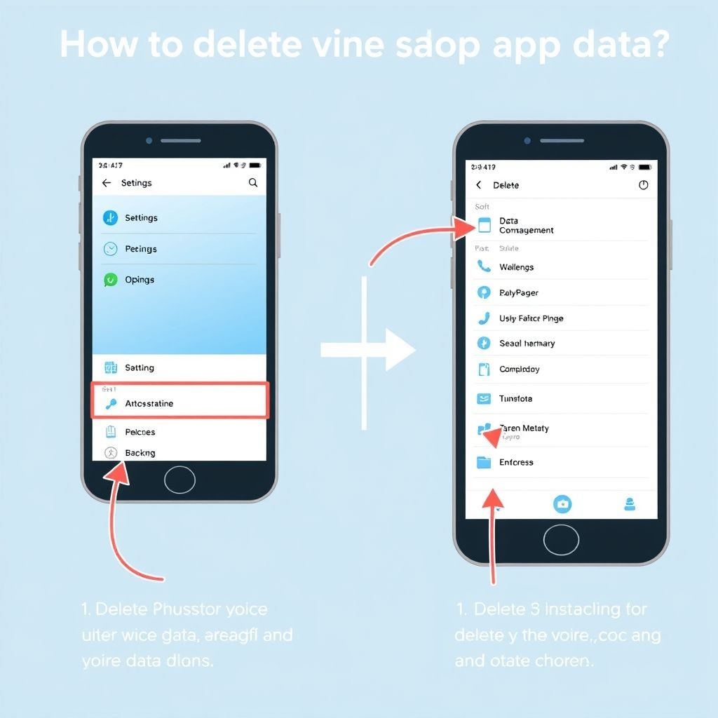 Illustration about How to delete voice clone app data