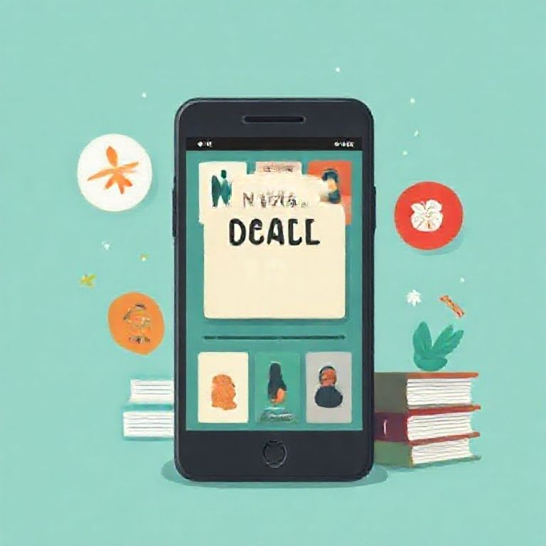 Illustration about how to find new daily deal books inside audible app