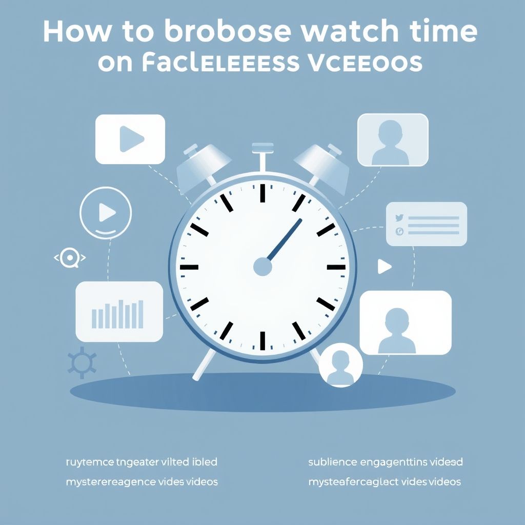 Illustration about How to increase watch time for faceless videos