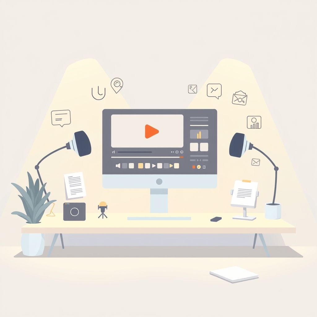 Illustration about how to make a faceless youtube