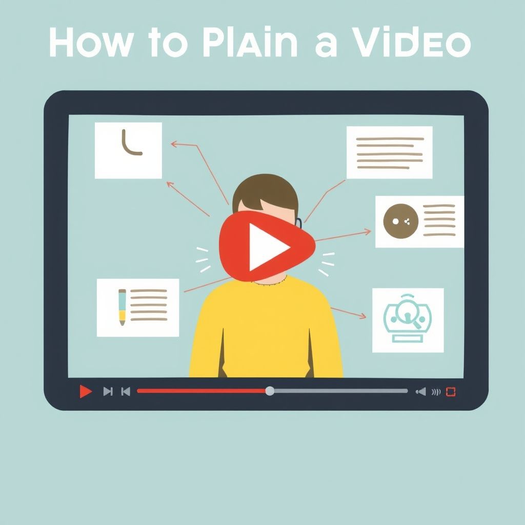 Illustration about faceless video planning