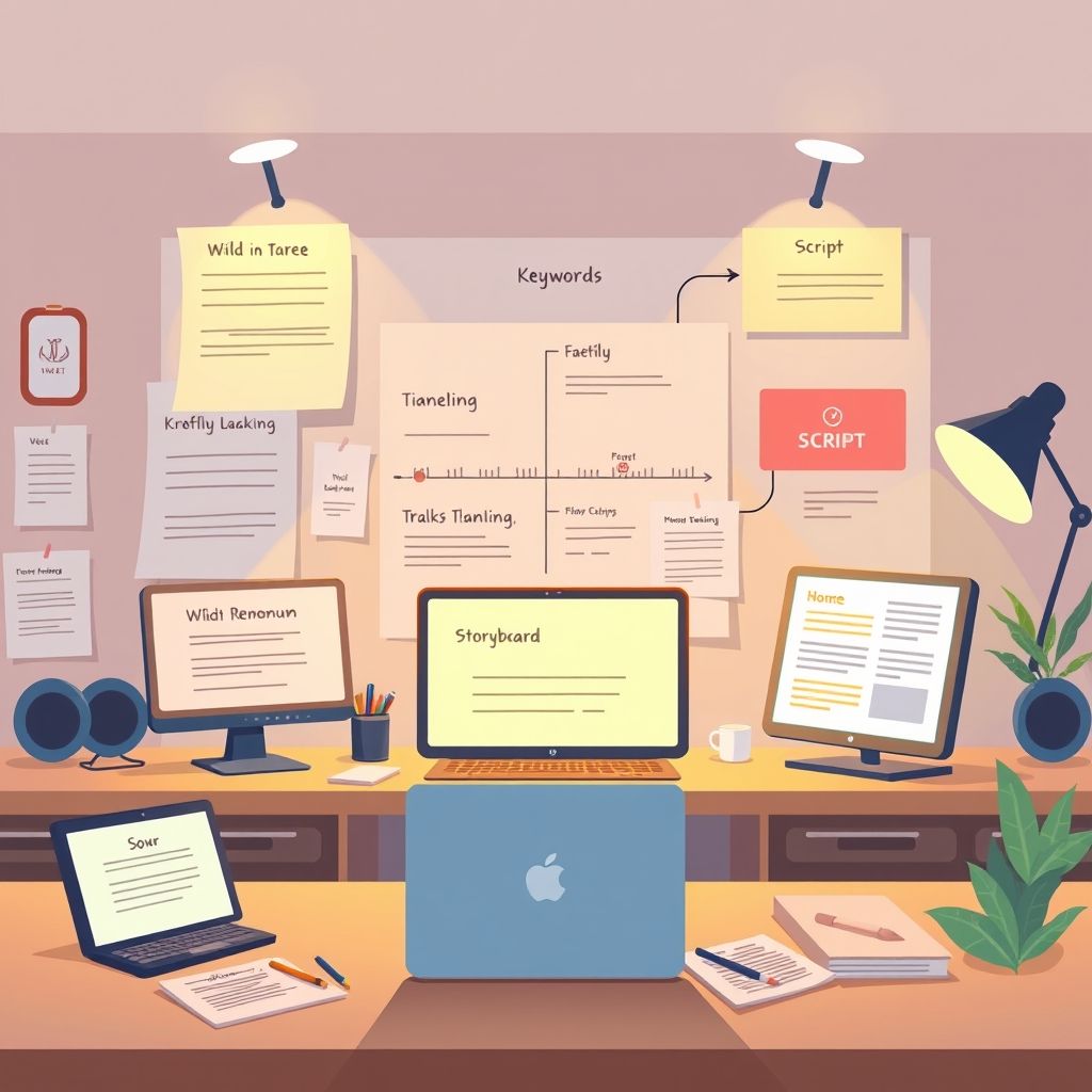 Illustration about How to plan content for text-based video creation