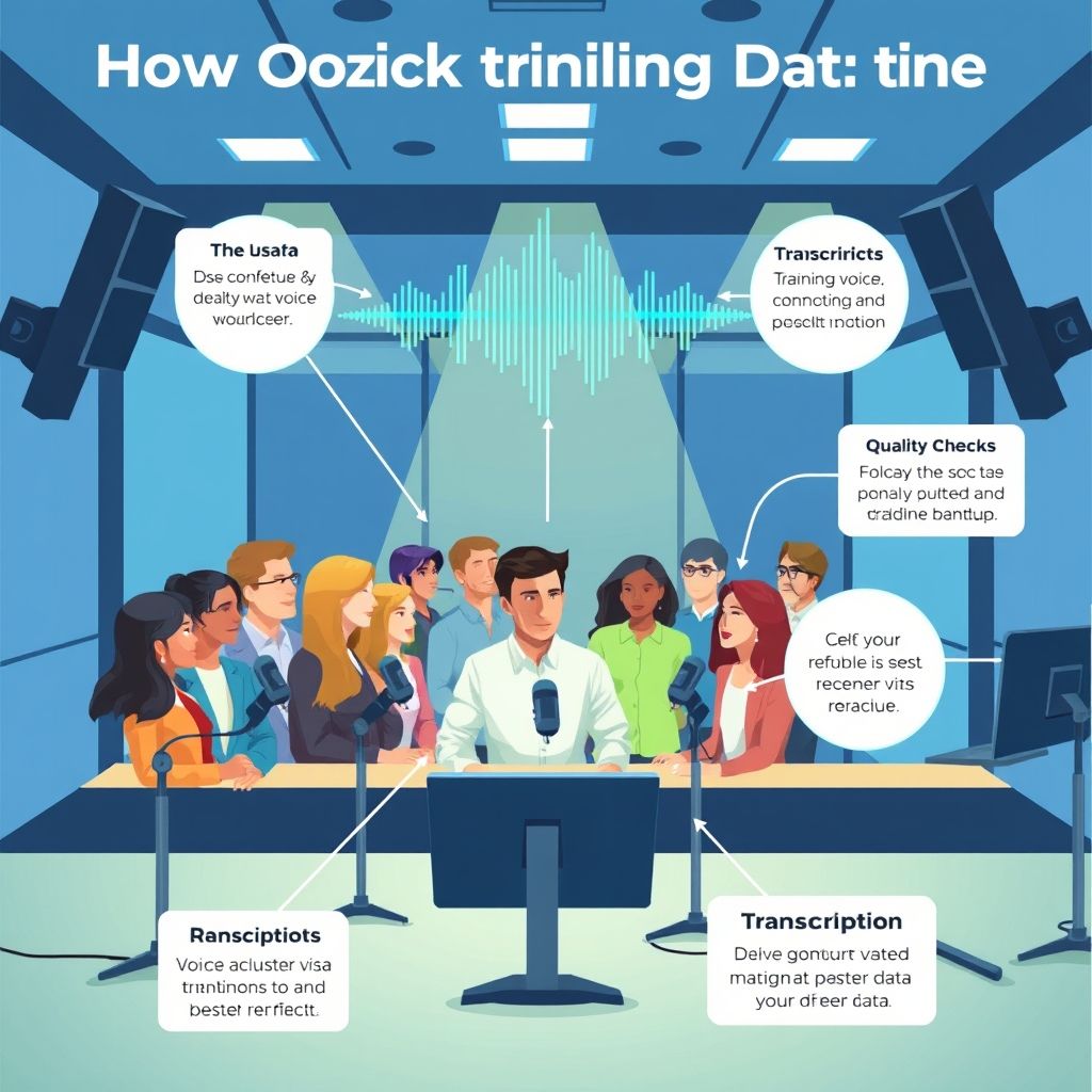 Illustration about How to record training data voice