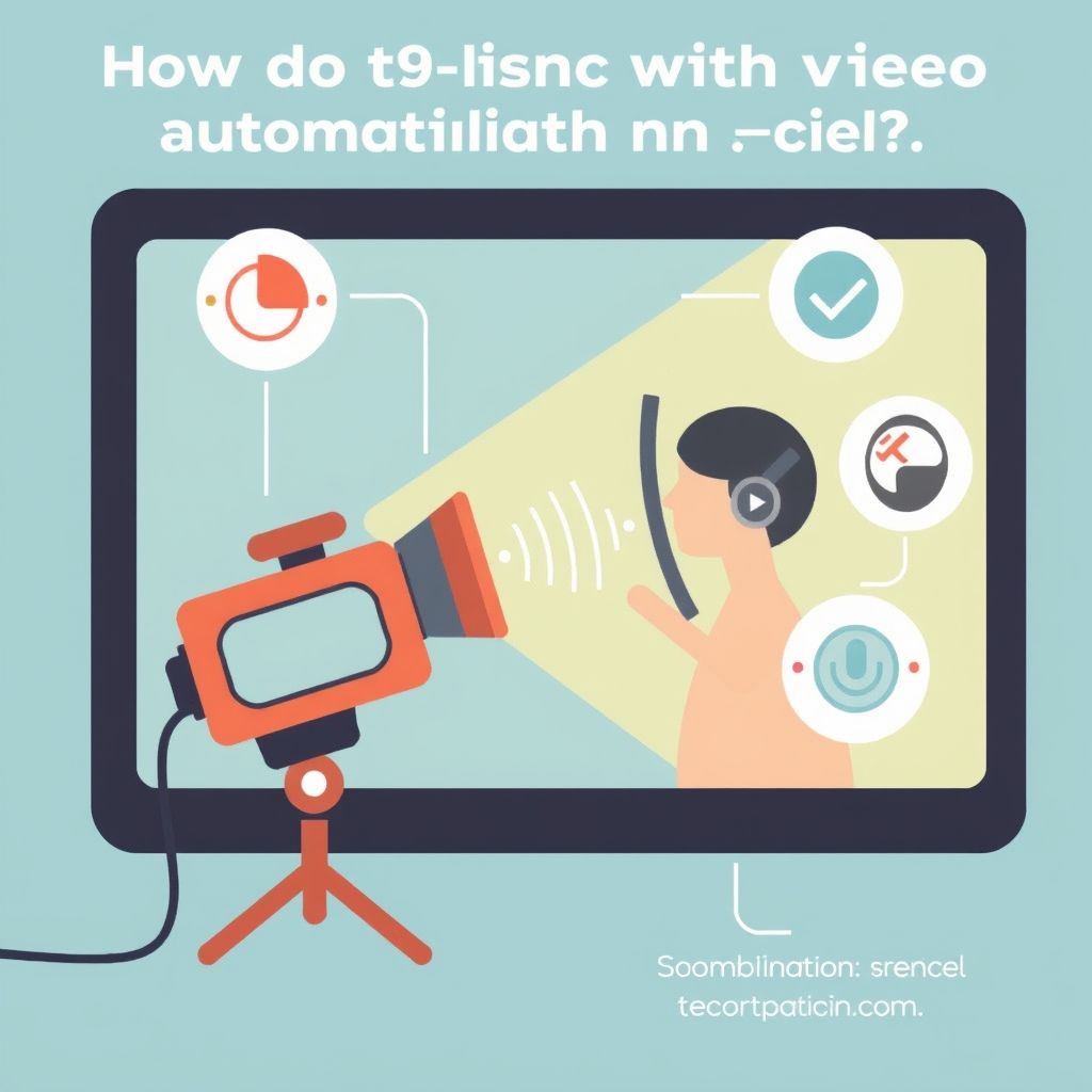 Illustration about How to sync voice with video automatically