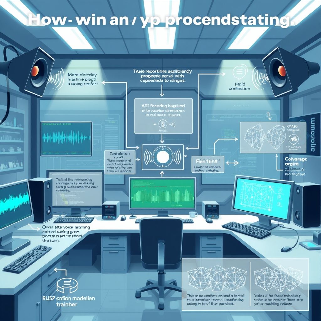 Illustration about How to train AI voice clone