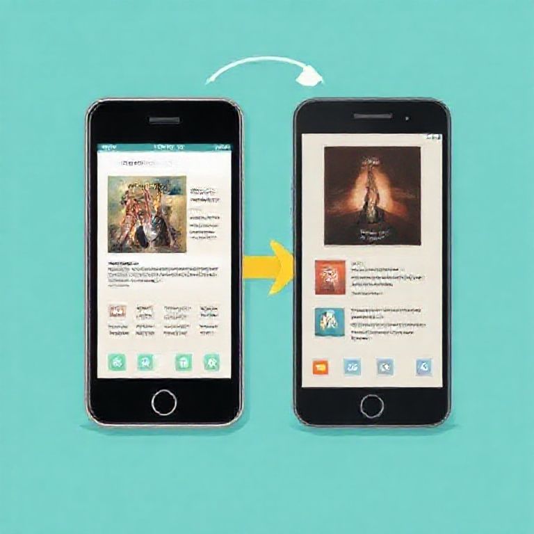 Illustration about how to transfer audible audiobooks between iphone and android devices