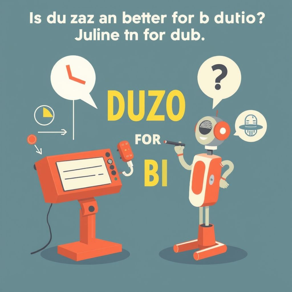 Illustration about Is Duzo AI better for dubbing than VocalClone AI