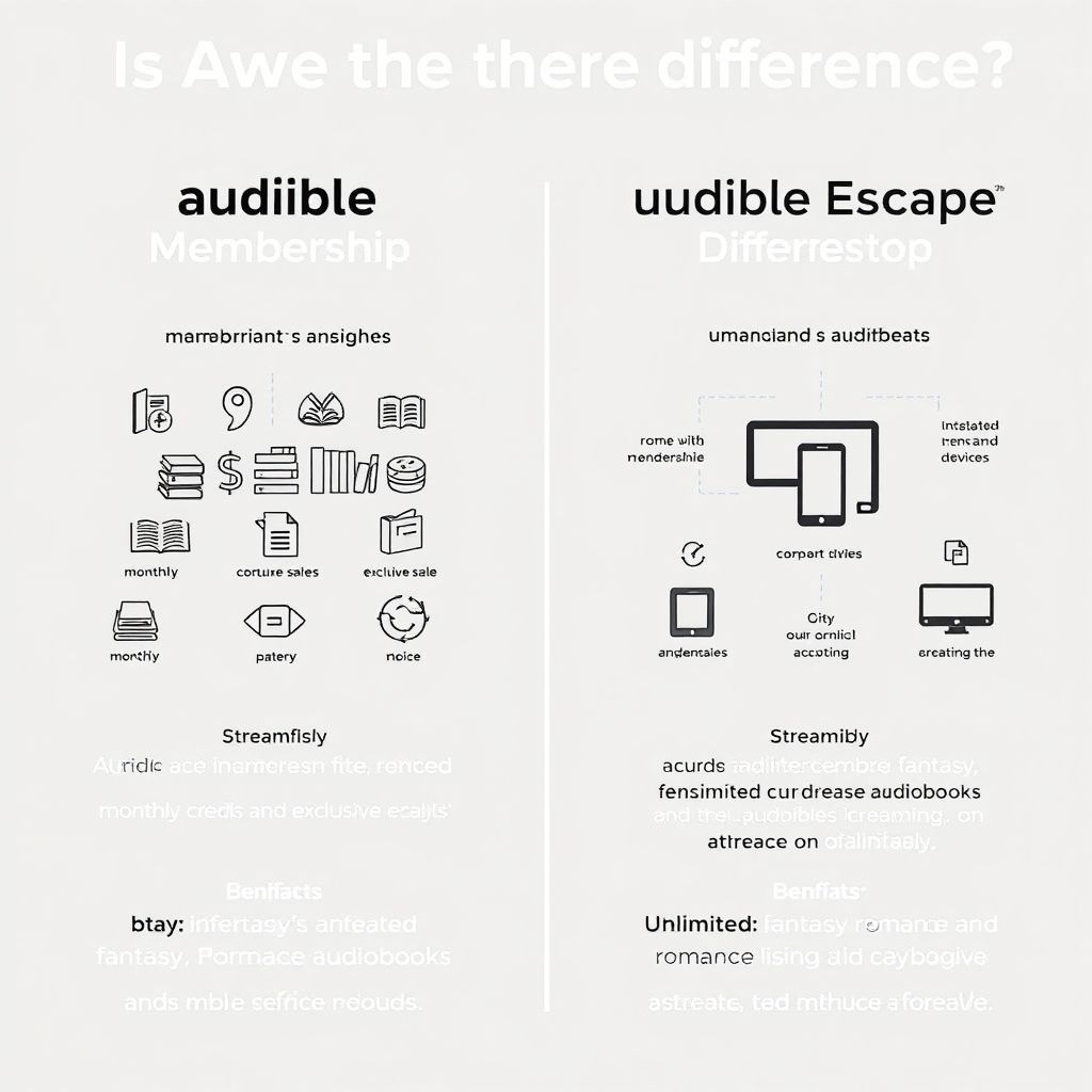 Illustration about is there a difference between audible membership and audible escape