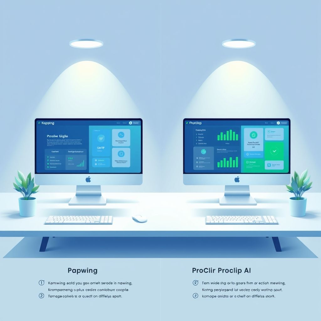 Illustration about Kapwing vs ProClip AI