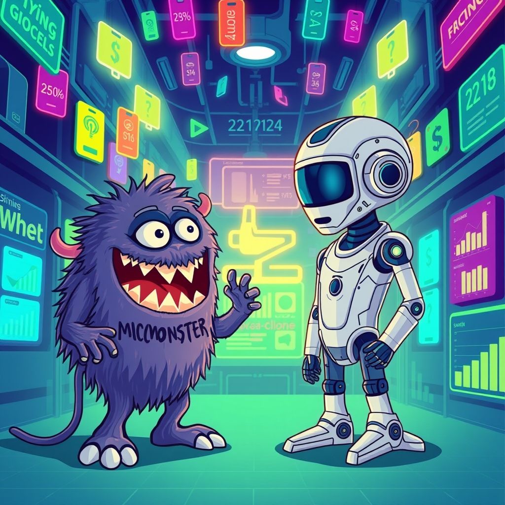 Illustration about Micmonster vs VocalClone AI pricing model