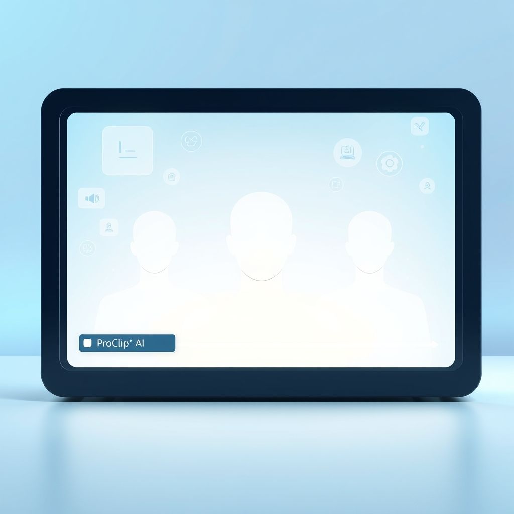 Illustration about proclip ai for creating faceless videos