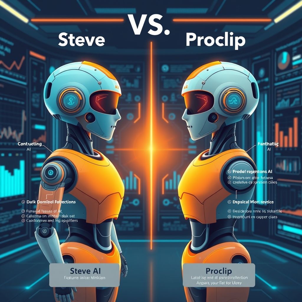 Illustration about Steve AI vs ProClip AI