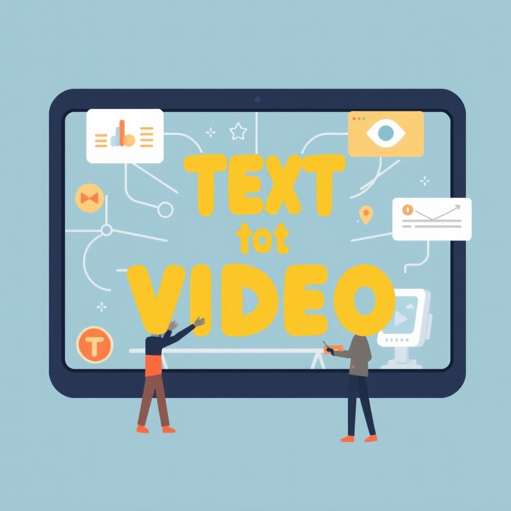 Illustration about text to video ai api
