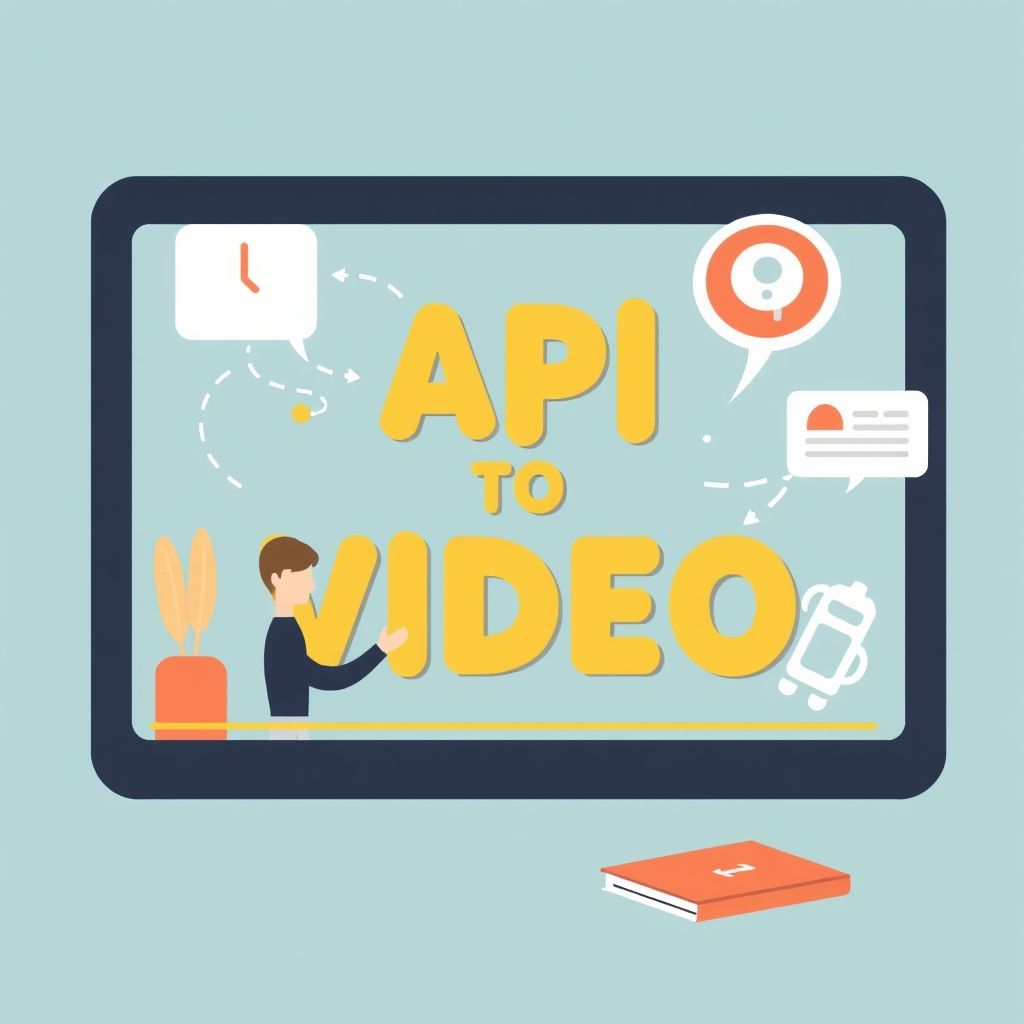 Illustration about text to video api