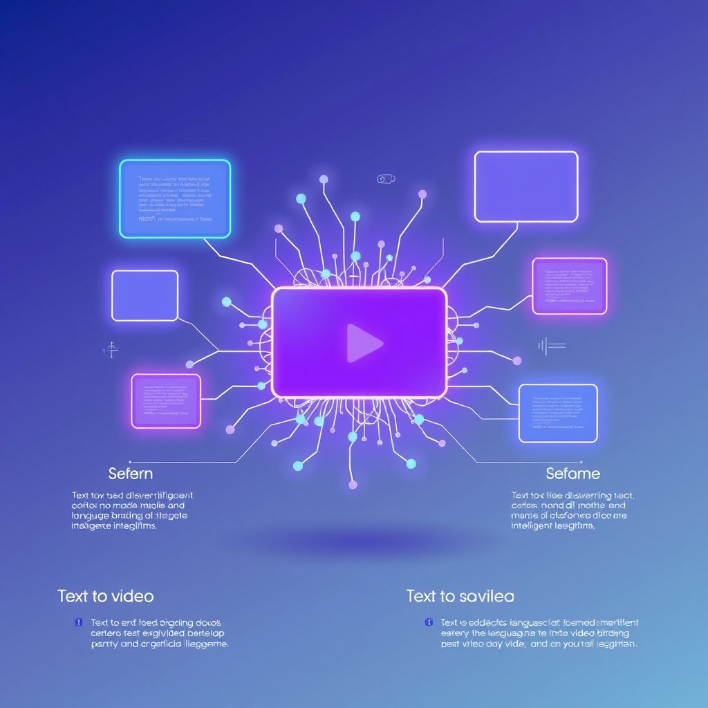 Illustration about text to video artificial intelligence