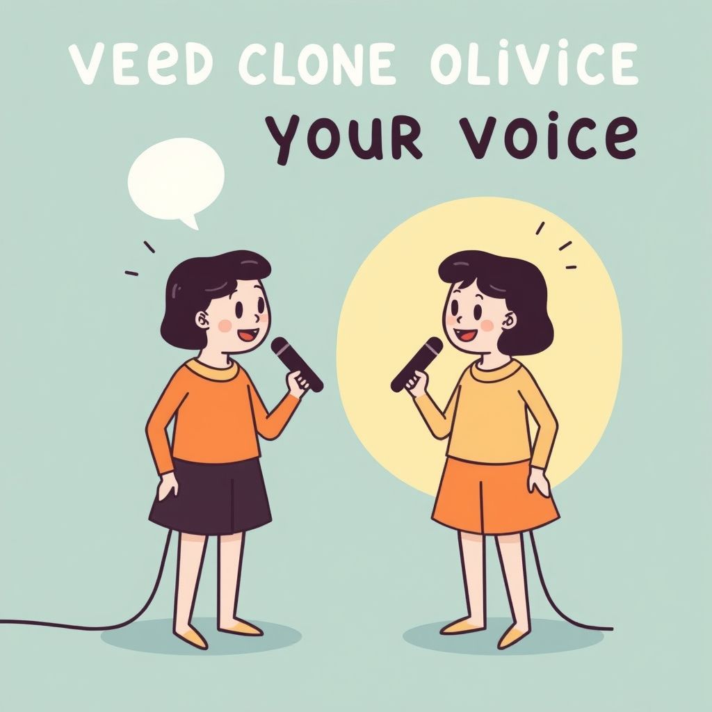 Illustration about veed clone your voice