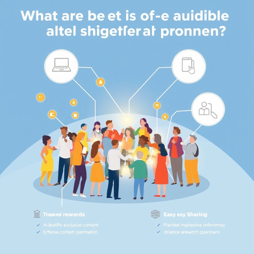 Illustration about what are the benefits of audibles membership referral program