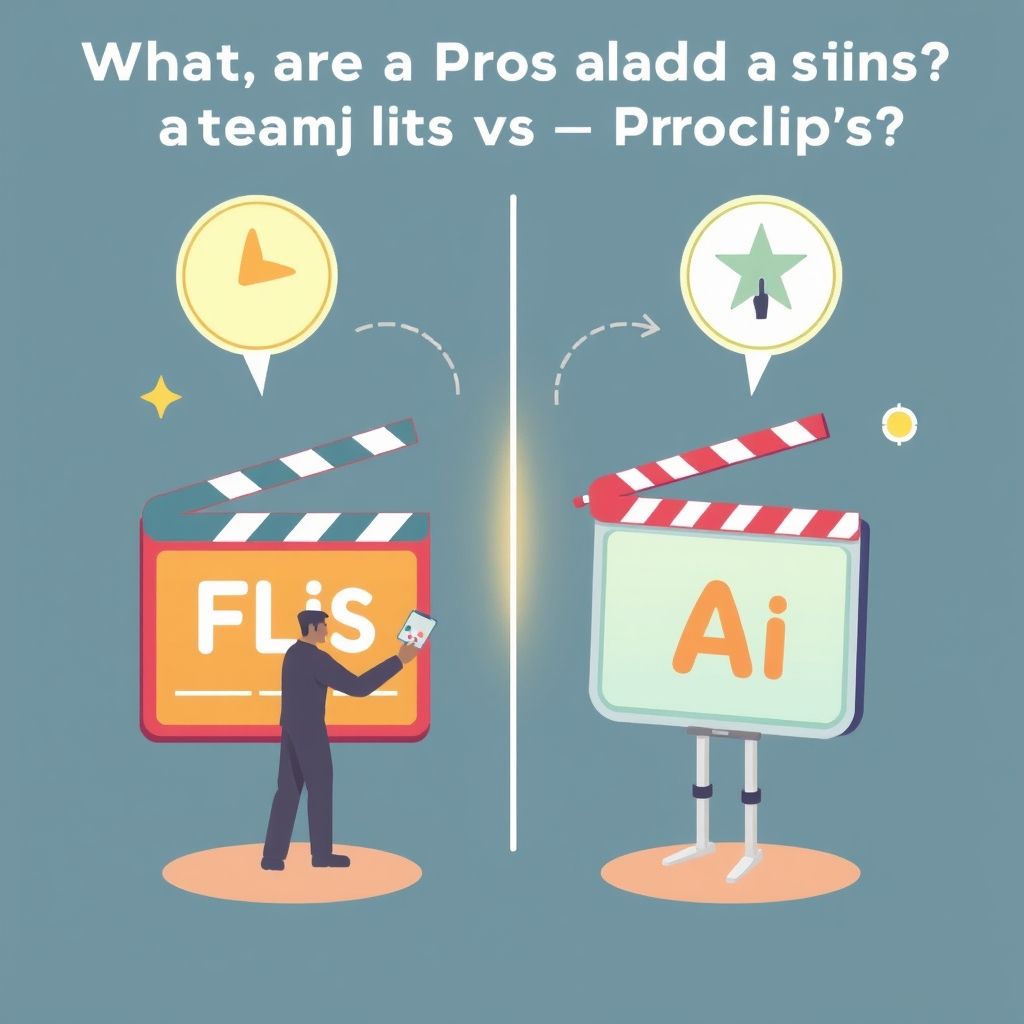 Illustration about What are the pros and cons of using Fliki versus ProClip Ai