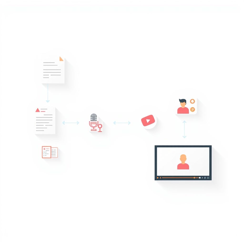 Illustration about What are the steps to convert text to a faceless YouTube video