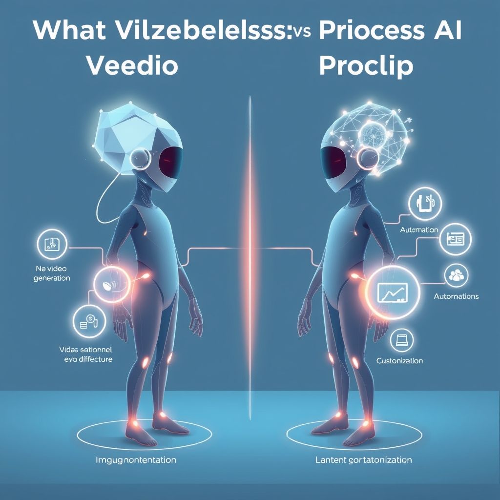 Illustration about What distinguishes Veed.io from ProClip Ai in faceless content creation