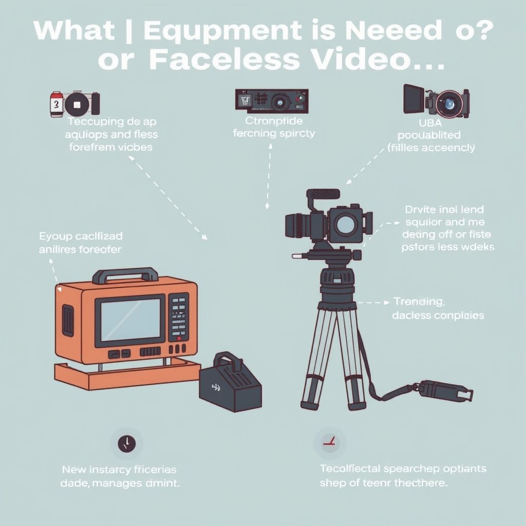 Illustration about What equipment is needed for faceless videos