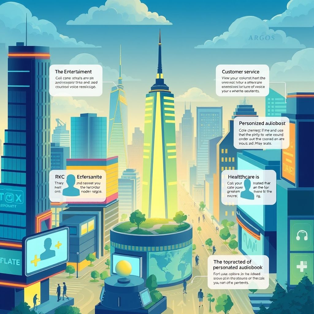 Illustration about What industries use voice cloning