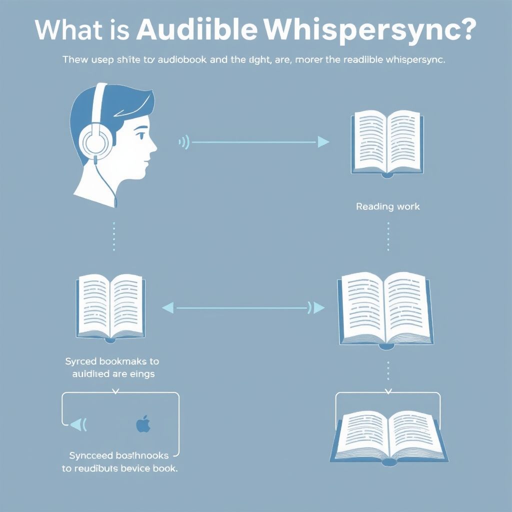 Illustration about what is audible whispersync and how does it work