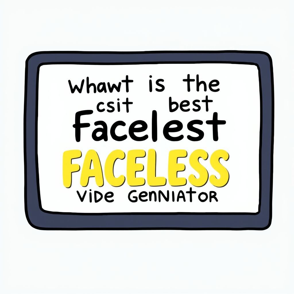 Illustration about What is the best text to faceless video generator