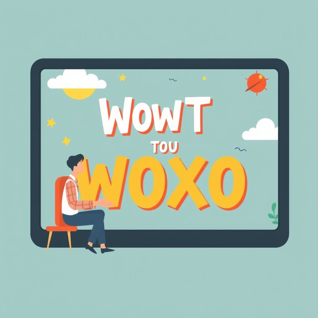 Illustration about woxo text to video