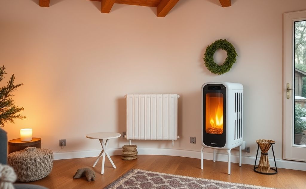 A cozy home with a modern heating system and warm ambiance.