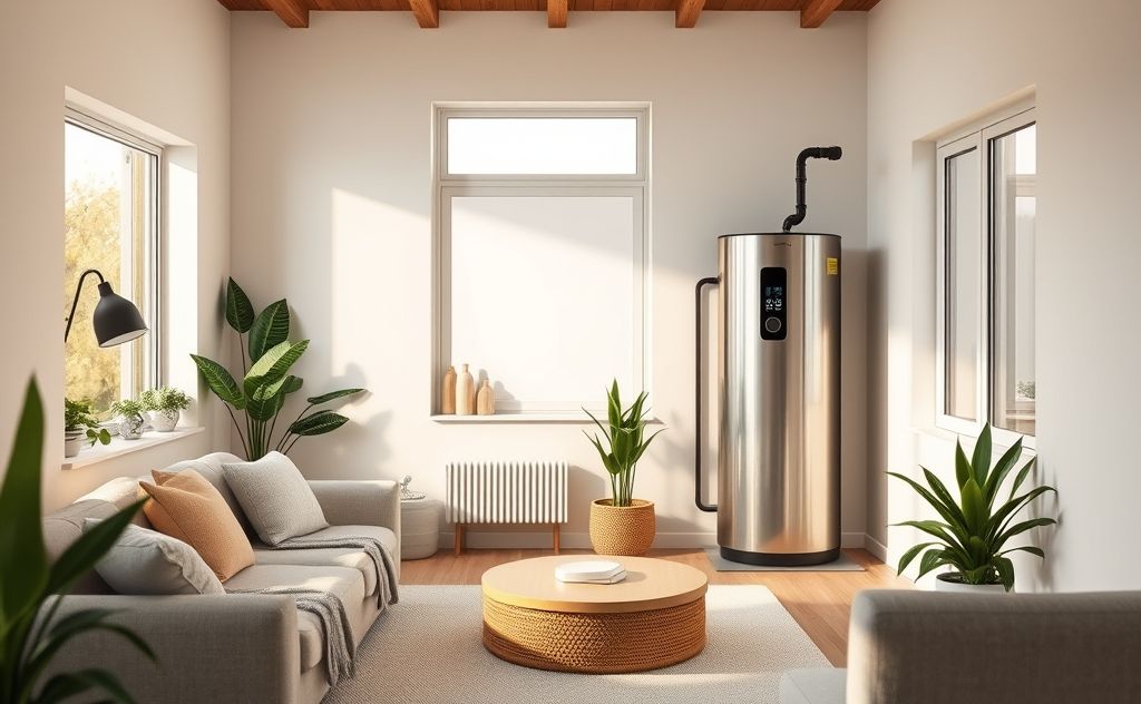 A cozy home with a new hot water heater in a modern setting.