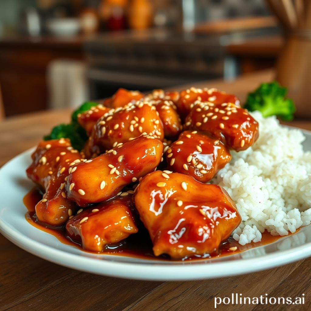 sticky sesame chicken